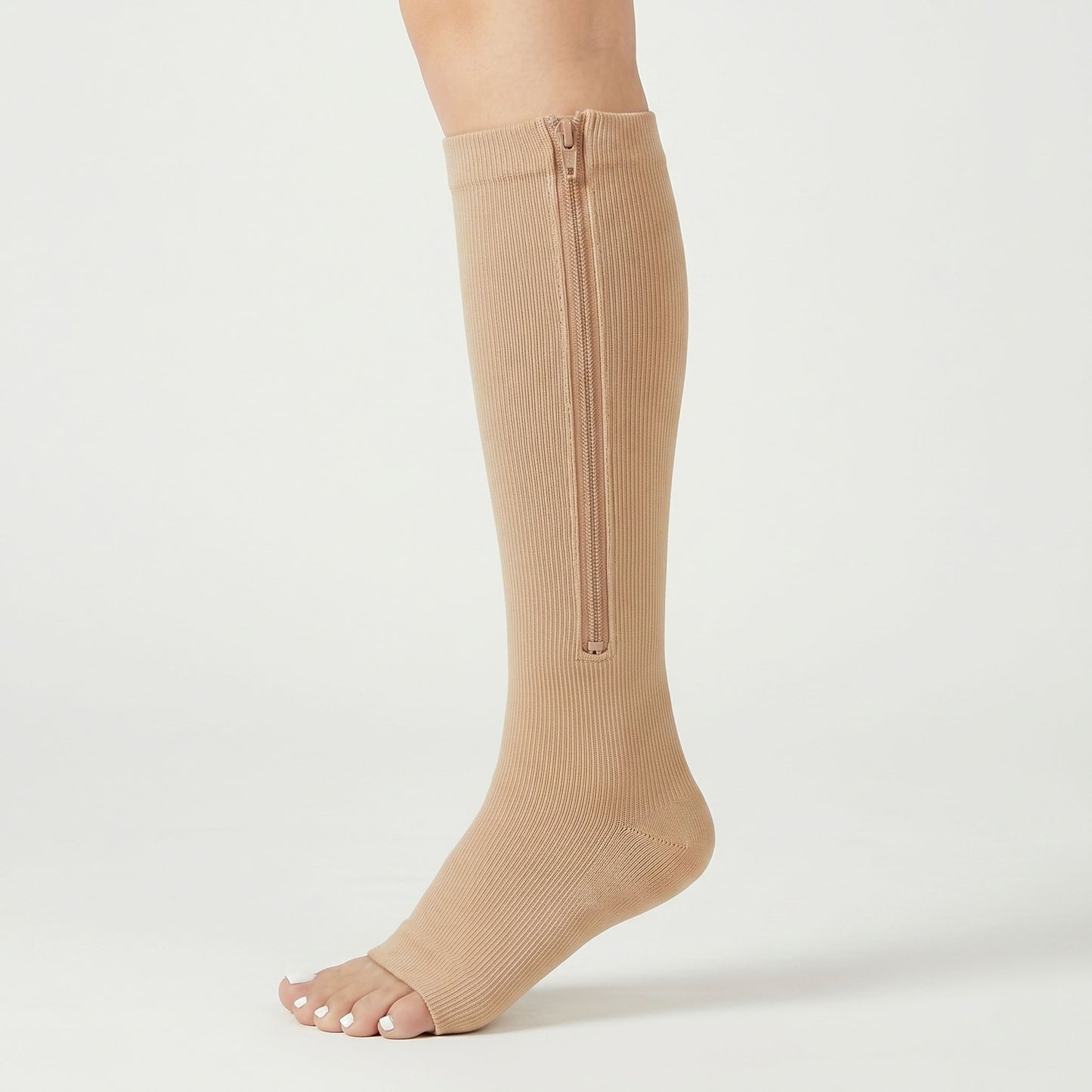 Meia de Compressão 3/4 com Zíper Lateral 20-30 mmHg
